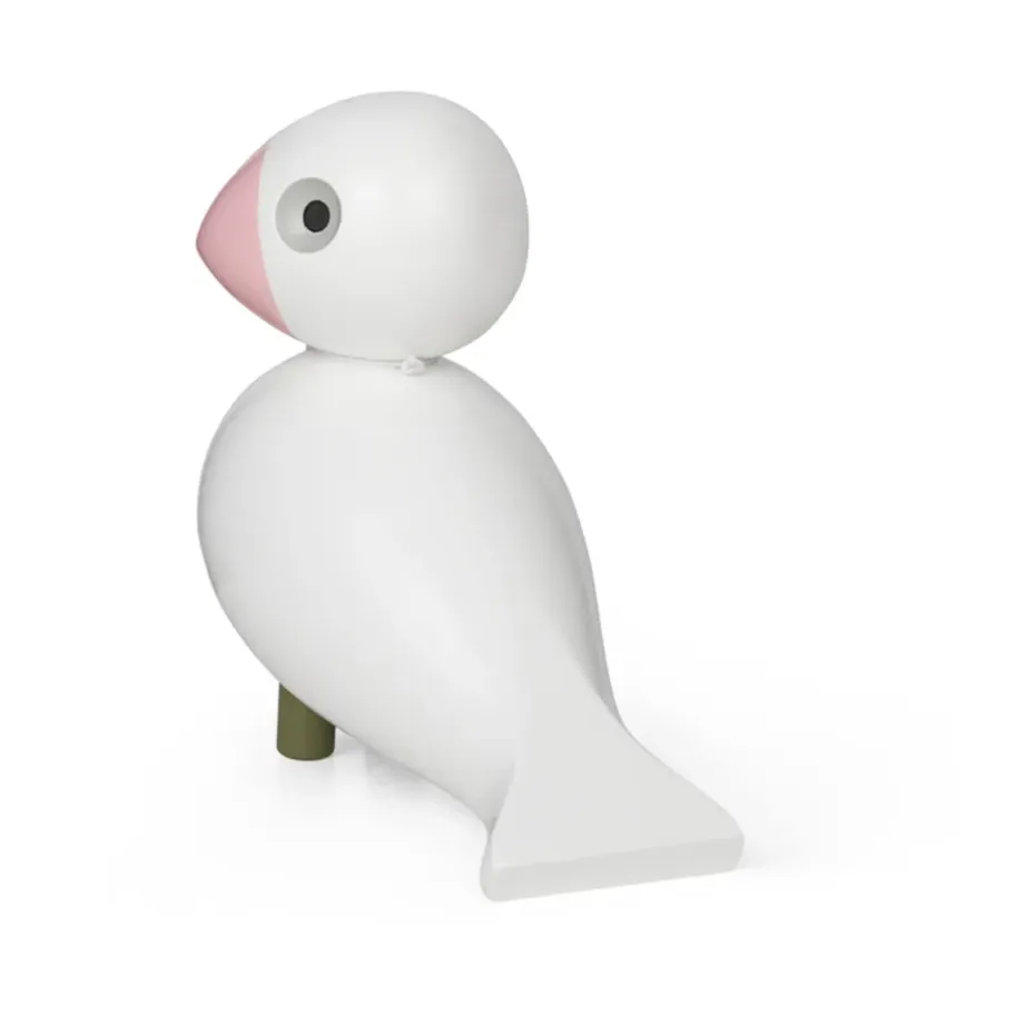 Figura Kay Bojesen pájaro cantor Love, Blanco-rosa