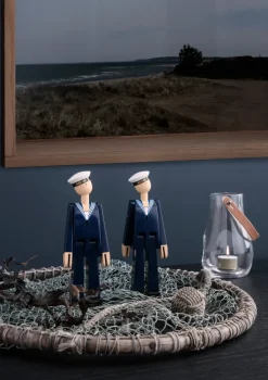 Figura madera Kay Bojesen marinero, azul