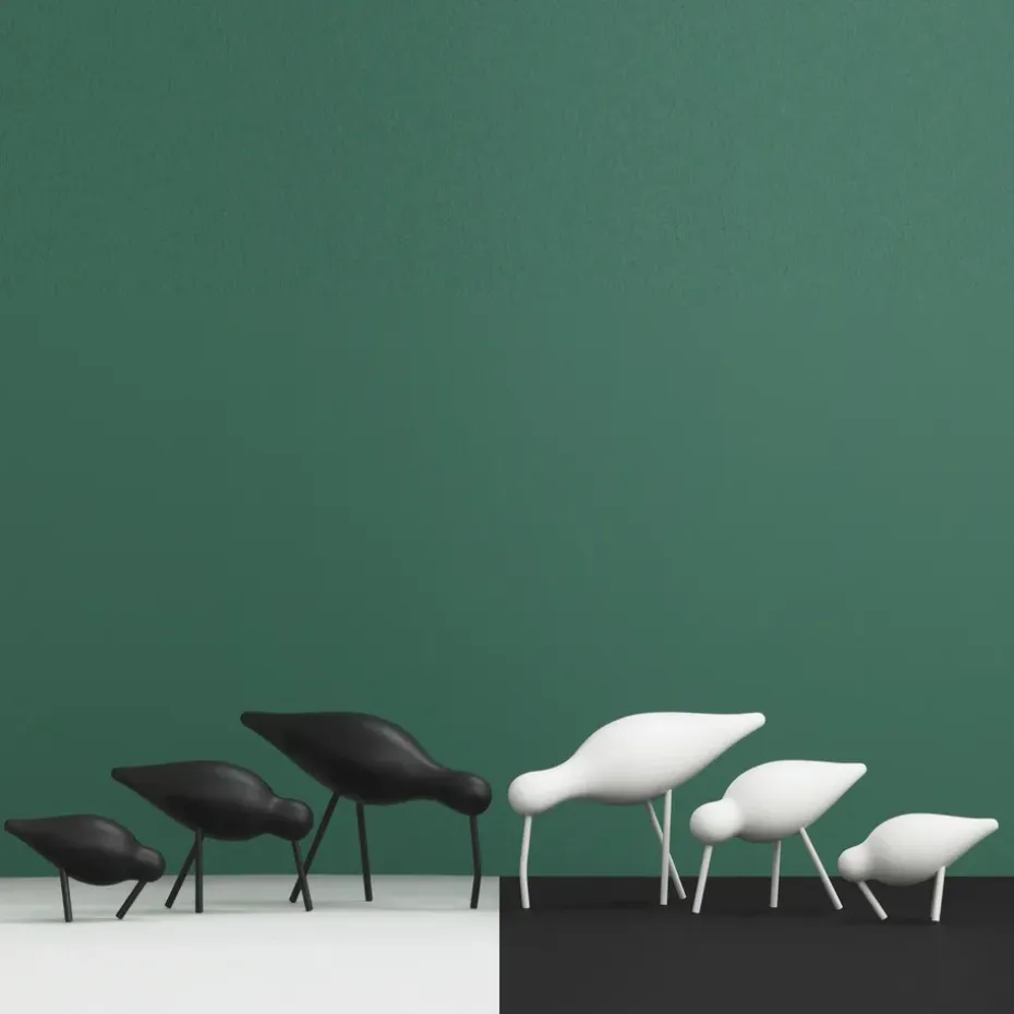 Figura Shorebird, blanco, pequeño