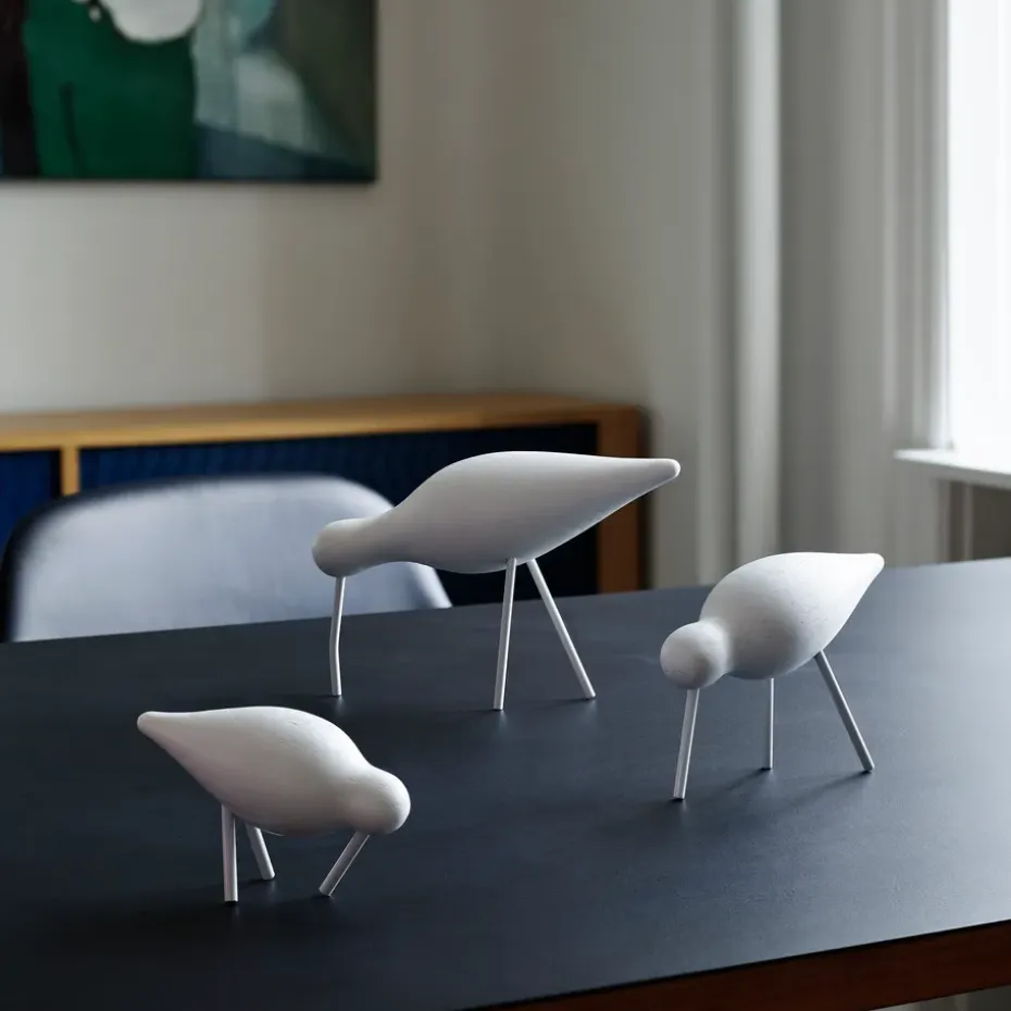 Figura Shorebird, blanco, pequeño