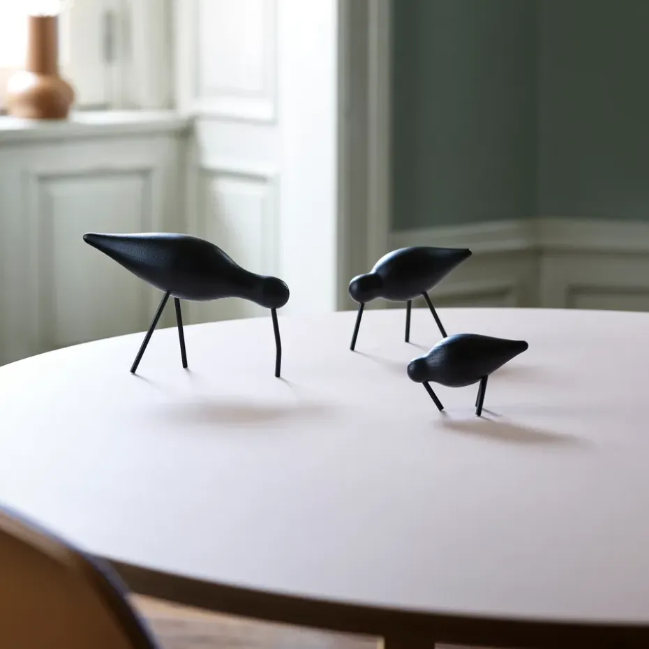 Figura Shorebird, negro, grande