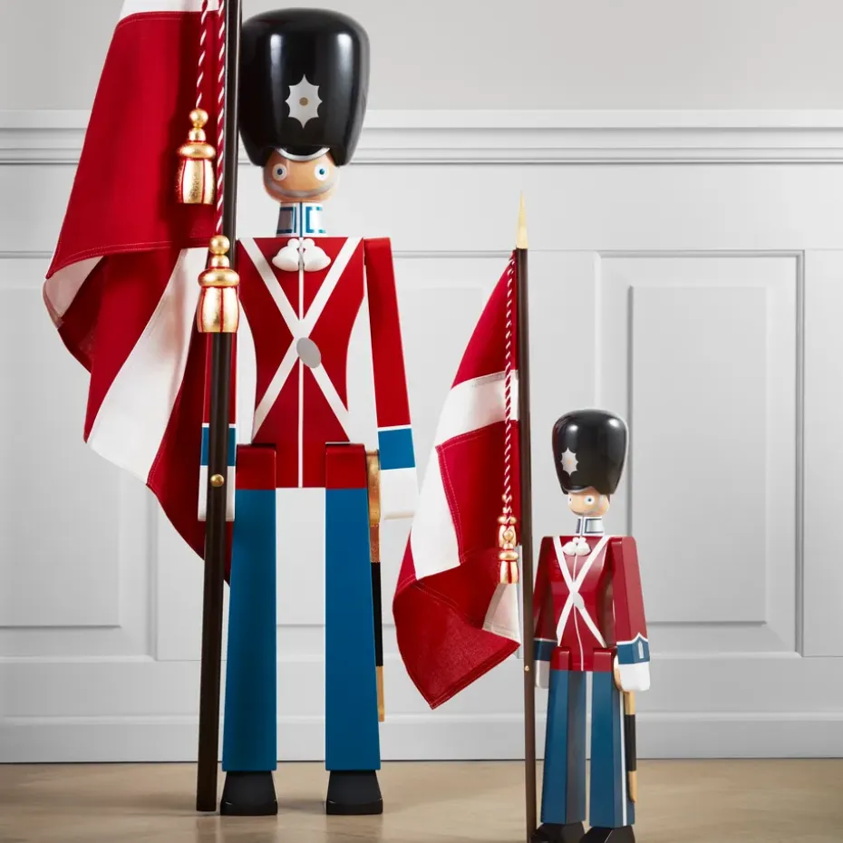 Figura soldado con bandera textil Kay Bojesen, 50 cm