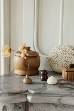 Florero Komo mini set de 3, Brown-white