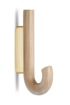 Gancho Hook mini 13,3 cm, Roble-latón