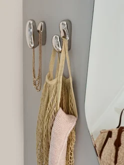 Gancho Roberta 10x6 cm, Silver finish