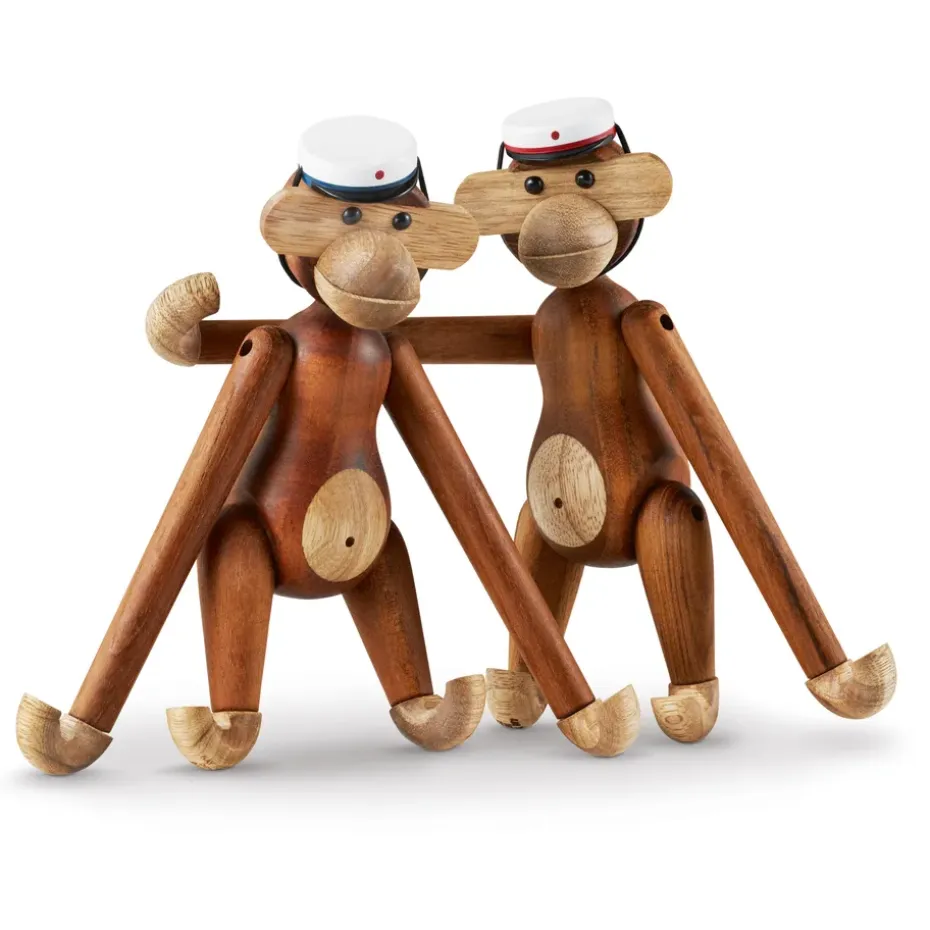 Gorra estudiante para mono Kay Bojesen, Blanco-azul