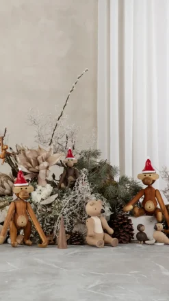 Gorro de Papá Noel para mono mediano Kay Bojesen, Rojo