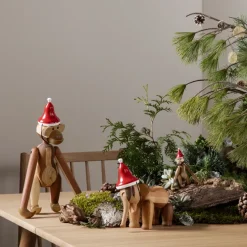 Gorro de Papá Noel para mono mediano Kay Bojesen, Rojo