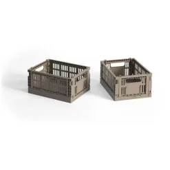 HAY Colour Crate Mini 2-pack 13x17 cm, Warm grey