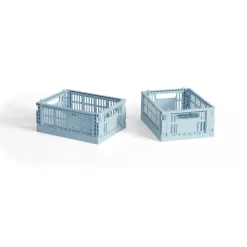 HAY Colour Crate Mini 2-pack 13x17 cm, Soft blue
