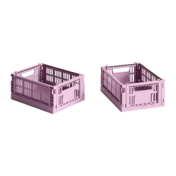 HAY Colour Crate Mini 2-pack 13x17 cm, Dusty rose