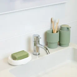 Jabonera con drenaje oculto silicona large, blanco