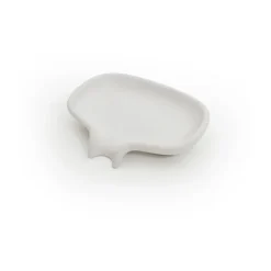 Jabonera con drenaje Soap Saver Flow hormigón, Blanco