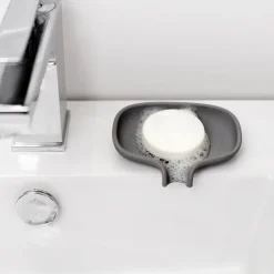 Jabonera con drenaje Soap Saver Flow small, Gris grafito