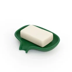 Jabonera silicona con pico para goteo, Verde oscuro