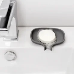 Jabonera silicona con pico para goteo, Grafitgris