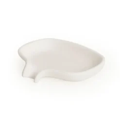 Jabonera silicona con pico para goteo, blanco