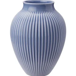 Jarrón acanalado Knabstrup 27 cm, Azul lavanda