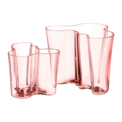 Jarrón Alvar Aalto rosa salmón, 160 mm