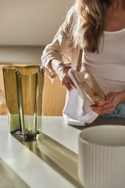 Jarrón Alvar Aalto verde musgo, 251 mm