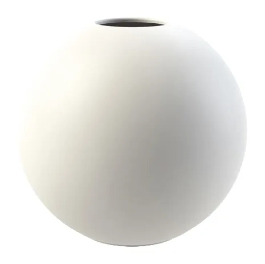 Jarrón Ball blanco, 8 cm