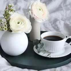 Jarrón Ball blanco, 8 cm