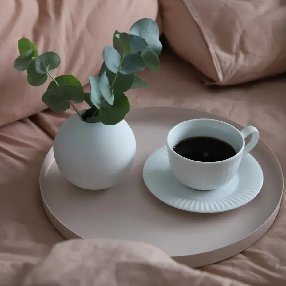 Jarrón Ball blanco, 8 cm