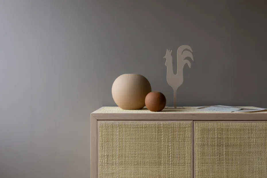 Jarrón Ball coconut, 10 cm