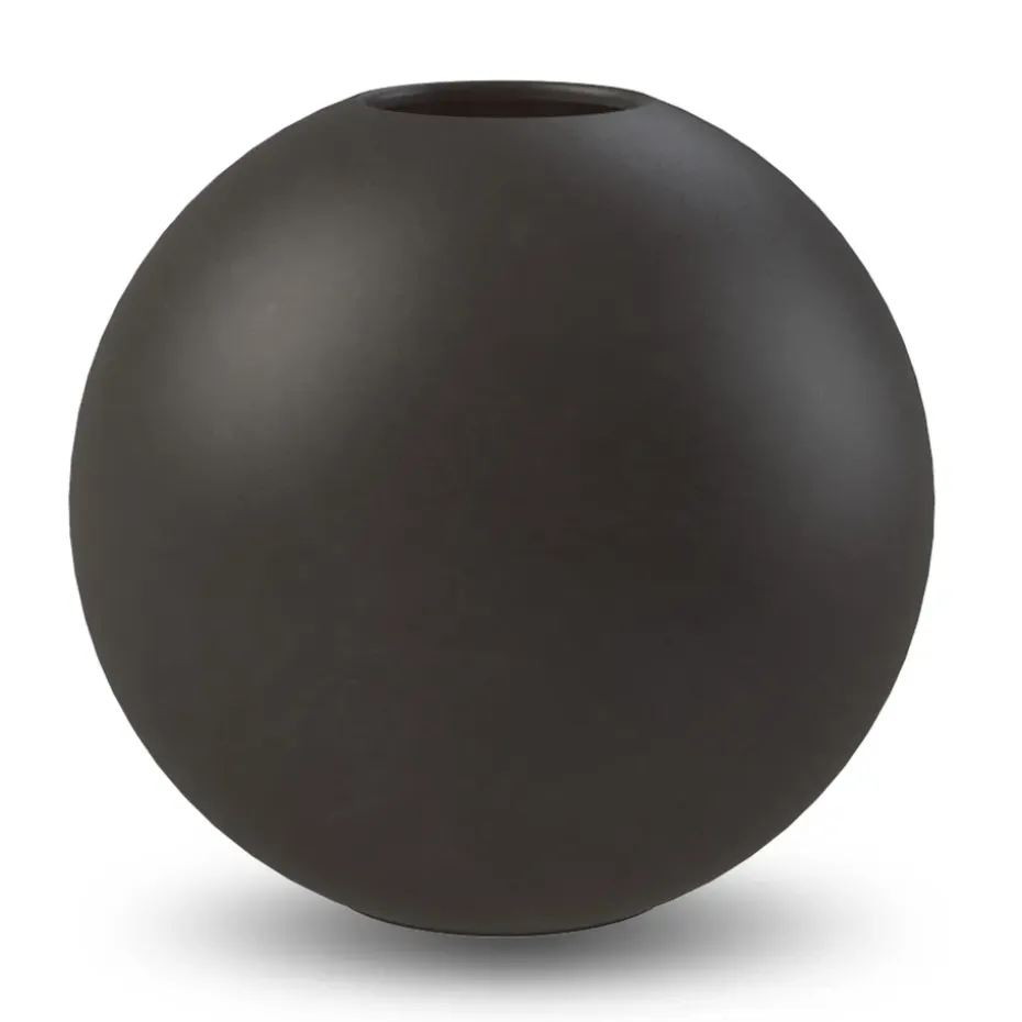 Jarrón Ball negro, 30 cm