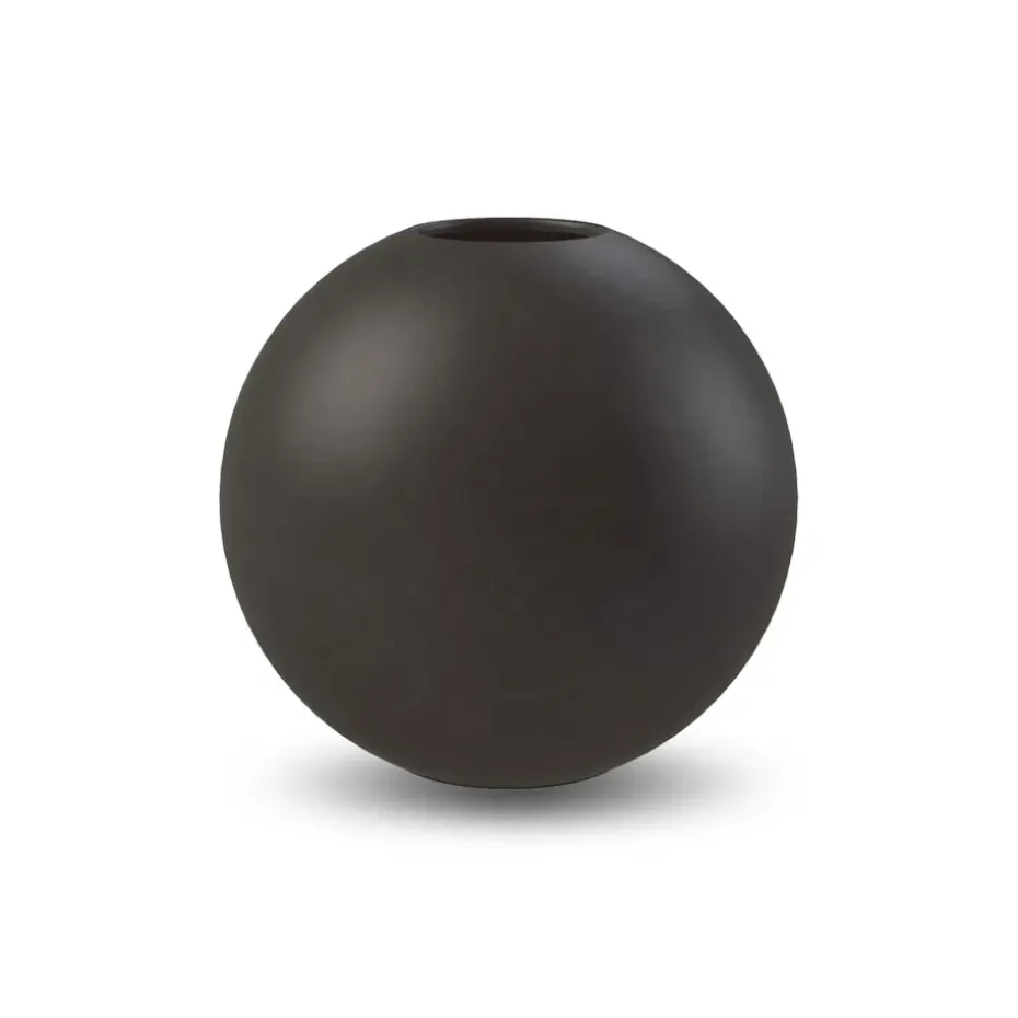 Jarrón Ball negro, 10 cm