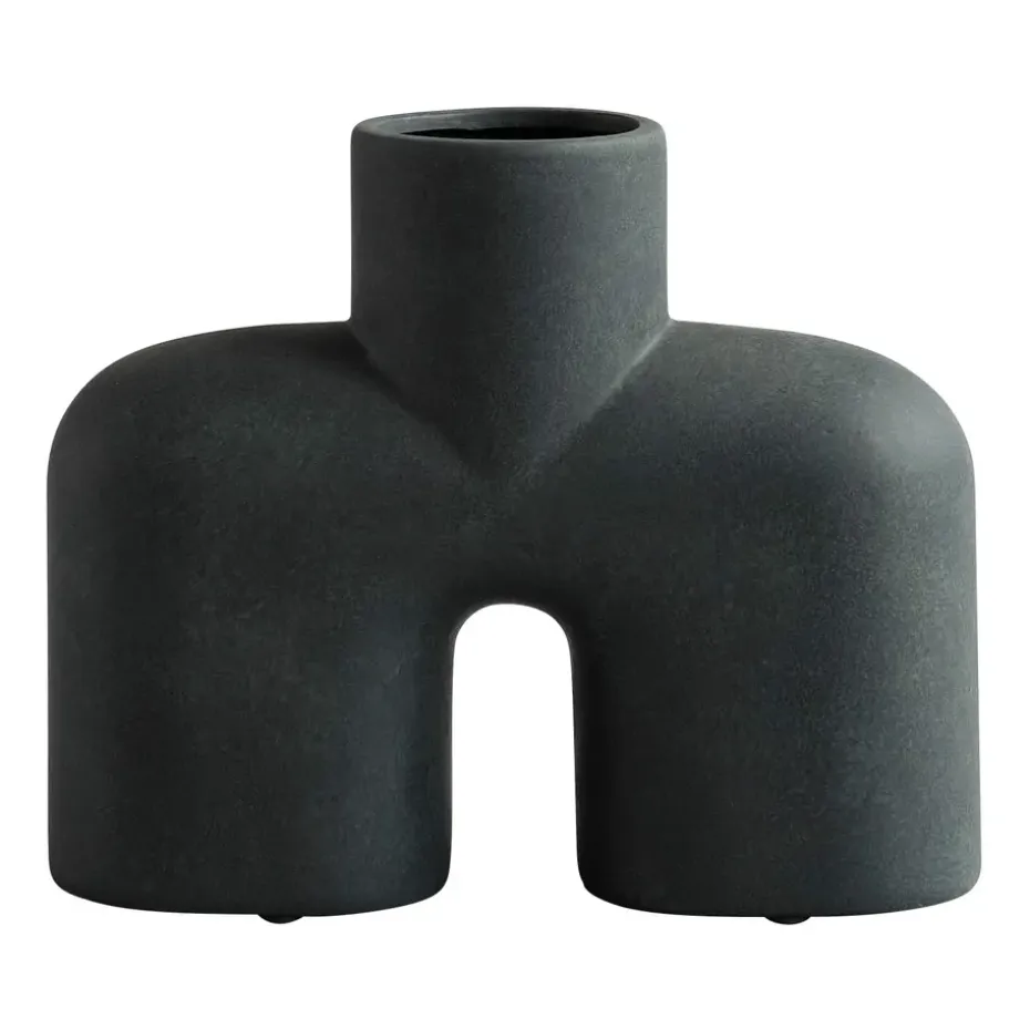 Jarrón Cobra Uno Medio, Negro