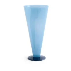 Jarrón Conical, Petrol blue-dark blue, large