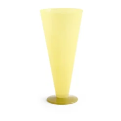 Jarrón Conical, Yellow-lime green, large