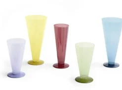 Jarrón Conical, Yellow-lime green, large