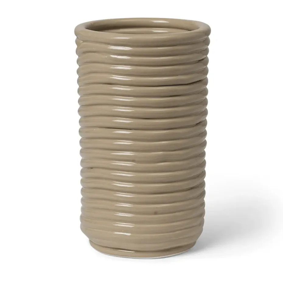 Jarrón Corduroy 21 cm, Cashmere