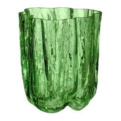 Jarrón Crackle 12,1 cm, Verde oscuro