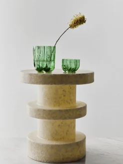 Jarrón Crackle 12,1 cm, Verde oscuro