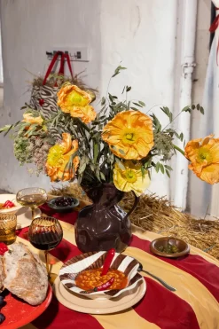 Jarrón Crumple, Marrón