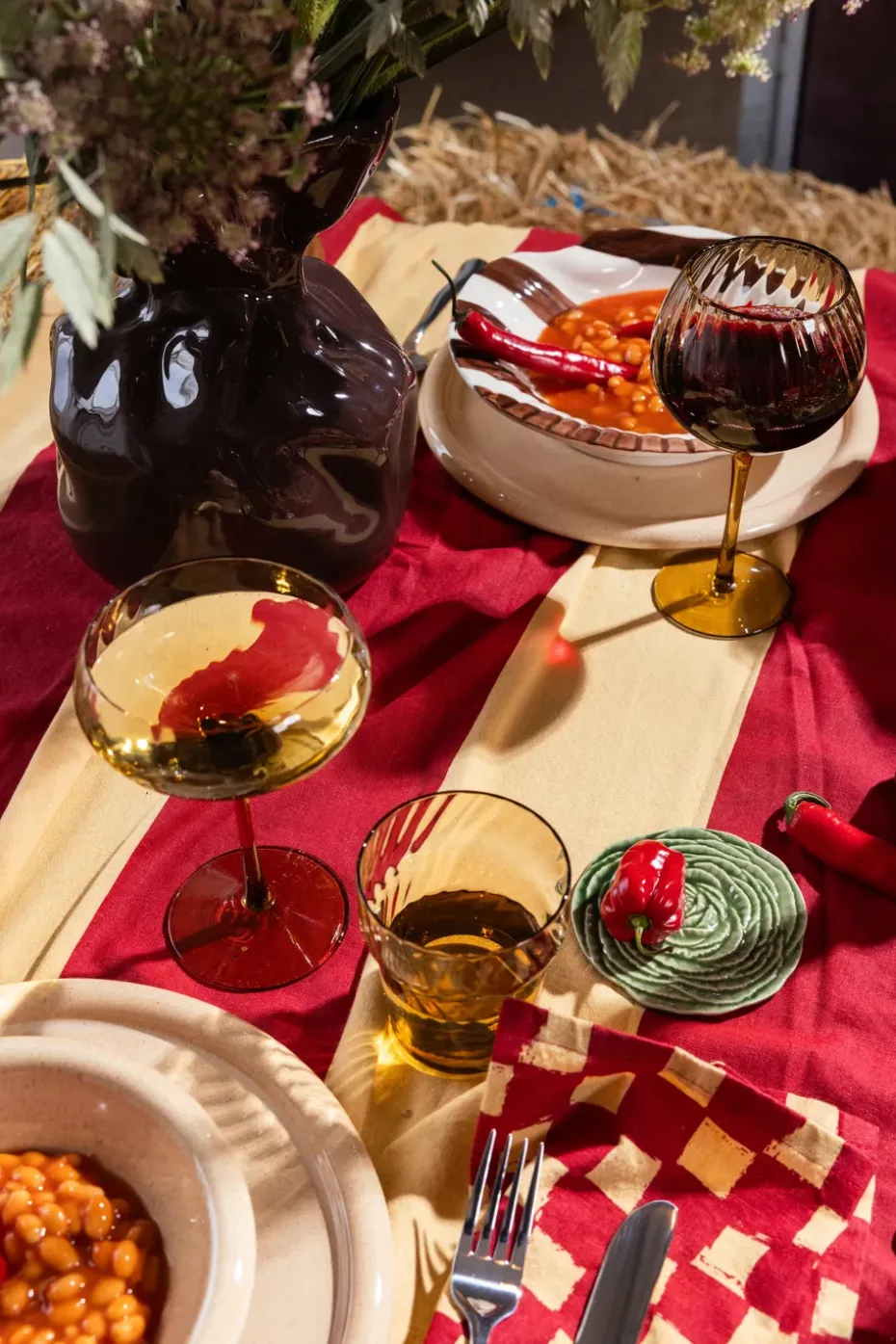 Jarrón Crumple, Marrón