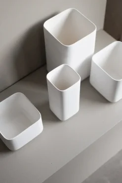 Jarrón Cube 20 cm, Matte white