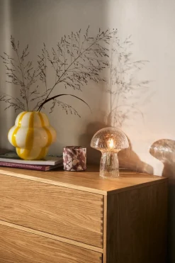 Jarrón Curlie 20 cm, amarillo