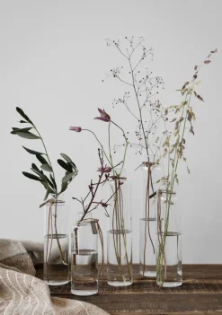 Jarrón de cristal Ernst Ø5 cm, A 18 cm