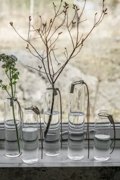 Jarrón de cristal Ernst Ø5 cm, H 23 cm