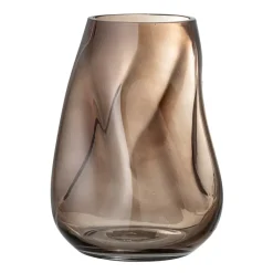 Jarrón de vidrio Bloomingville 26 cm, marrón