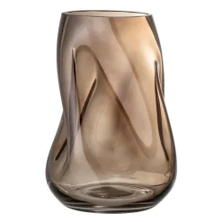 Jarrón de vidrio Bloomingville 26 cm, marrón