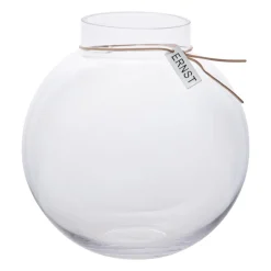 Jarrón de vidrio Ernst H22 cm Ø21 cm, transparente