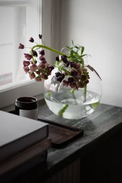 Jarrón de vidrio Ernst H22 cm Ø21 cm, transparente