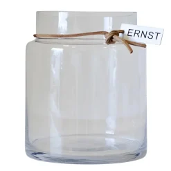 Jarrón de vidrio Ernst H22,5 cm Ø12,5 cm, transparente