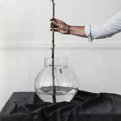 Jarrón de vidrio Ernst H37 cm Ø38 cm, transparente