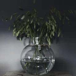 Jarrón de vidrio Ernst H25 cm Ø24 cm, transparente